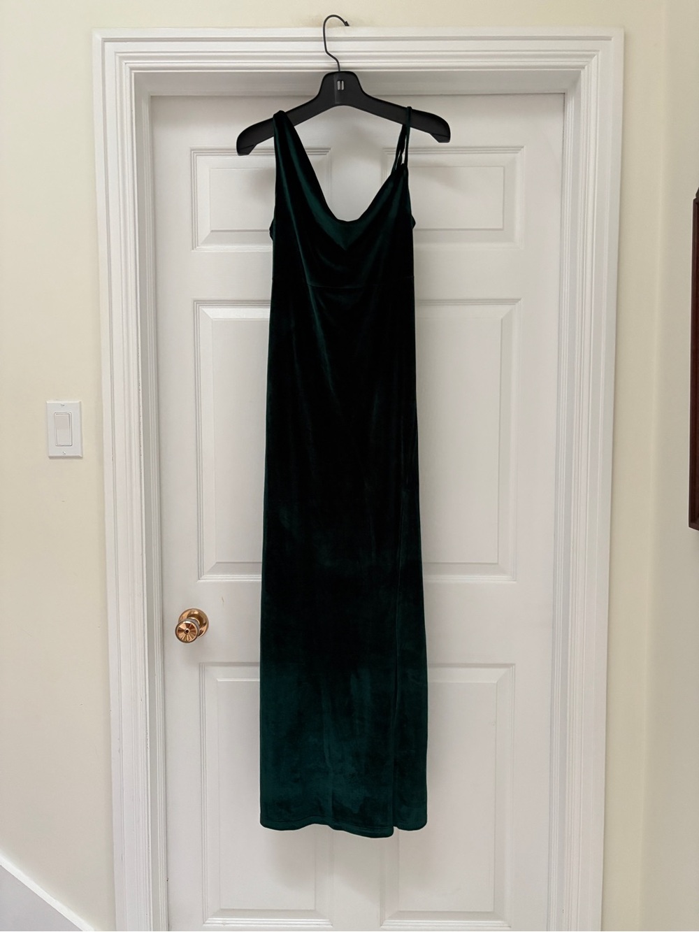 SBetro Emerald Velvet Cowl Neck Maxi Dress ladies medium - Picture 3 of 10